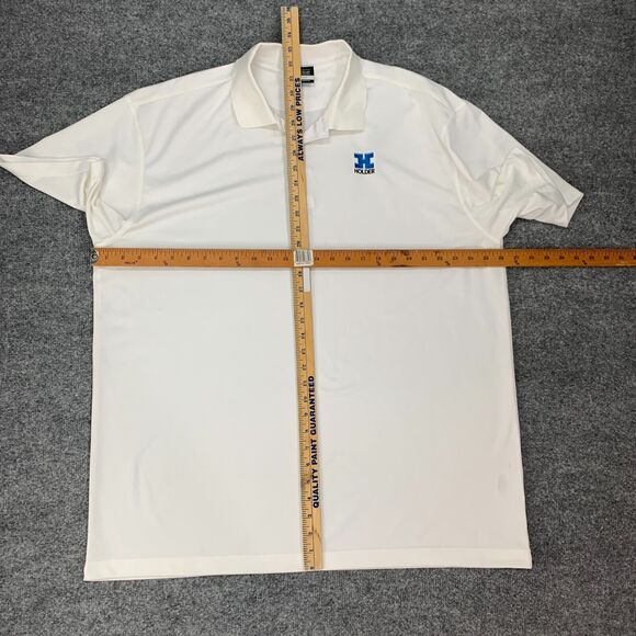 Nike Golf Shirt Mens 2XL XXL White Flat Knit Tech Basic Performance Polo - Picture 8 of 13